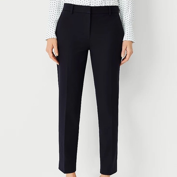 NWT! Ann Taylor Factory "The Ankle" Gray Texture Mid Rise, Slim Leg - Picture 6 of 7